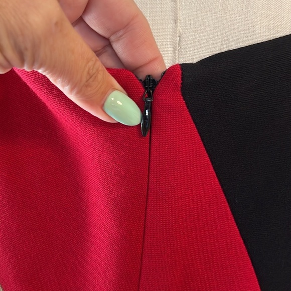 NWT ALFANI woman Color Block sleeveless DRESS zipped back sheath w/ stretch 18W - Picture 5 of 10